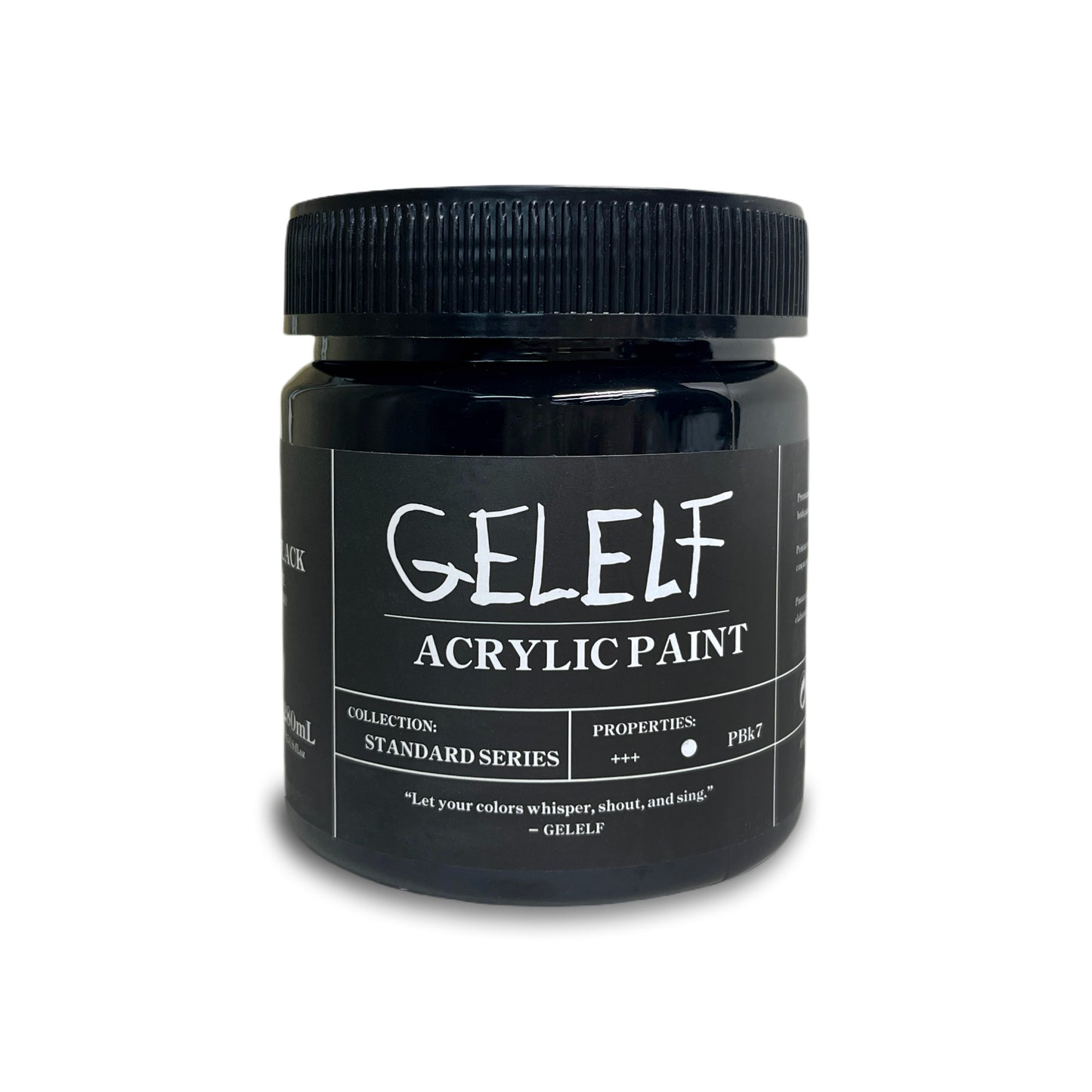 GELELF Lamp Black Acrylic Paint for Gel Printmaking ( 280mL, 9.5-oz )